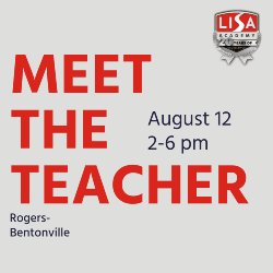 meet the teacher, august 12, 2-6 pm